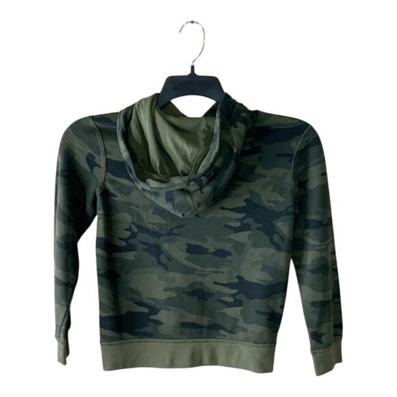Abercrombie Camouflage Sweatshirt Hoodie Kids 7/8 Spell Out Casual Camo Pullover - Picture 2 of 8